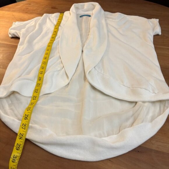 Alice + Olivia Women Cardigan Sweater Size *XS Ivory Lightweight High Low Lined - Picture 8 of 10